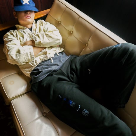 【サウナの梅湯】ｳメYU Sweatpants(black/yellow)