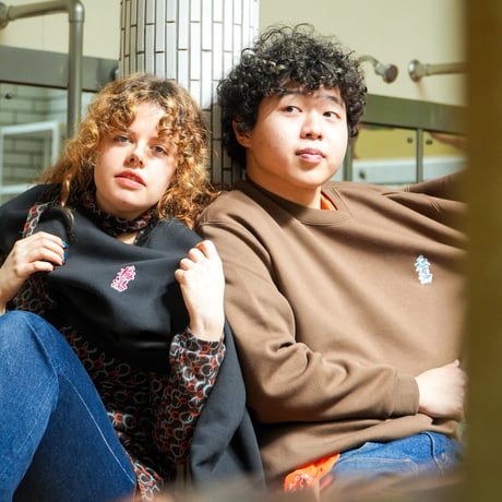 【サウナの梅湯】梅湯刺繍スウェット《black/brown》