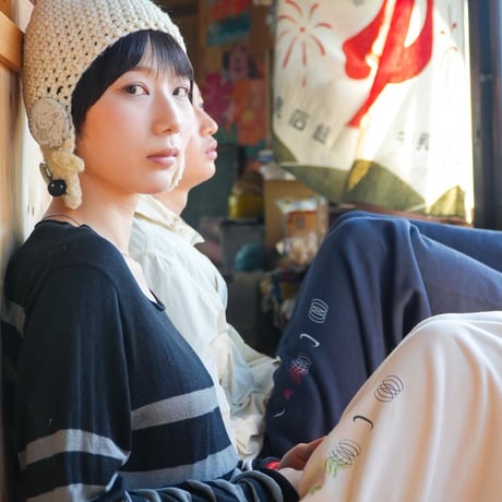 【サウナの梅湯】【受注生産】ｳメYU Sweatpants(beige)