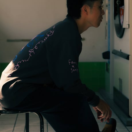 【源湯】 COME AS YOU ARE SWEAT SHIRTS《Sumi black / Sand Beige》