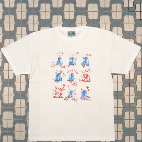 【鴨川湯】LiViNG LOCAL Tee (red×blue)