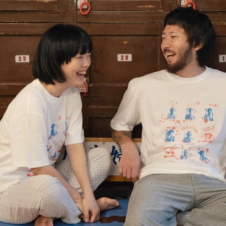 【鴨川湯】LiViNG LOCAL Tee (red×blue)