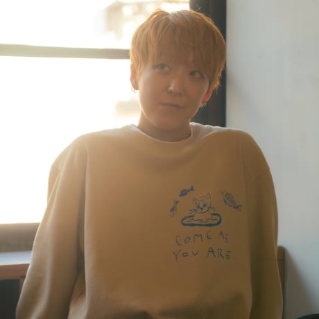 【源湯】 COME AS YOU ARE SWEAT SHIRTS《Sumi black / Sand Beige》