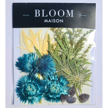 押し花｜花材セット エリンジューム Pressed Flower Kit インテリア・ギフト・ウェルカムボードなどのハンドメイドに　F-1098　BLOOM MAISON