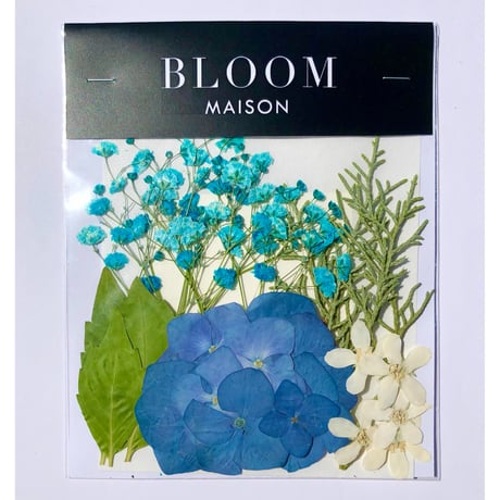押し花｜花材セット  ブルーアイス　Pressed Flower Kit インテボードリア・ギフト・ウェルカムなどのハンドメイドに　F-1168　BLOOM MAISON