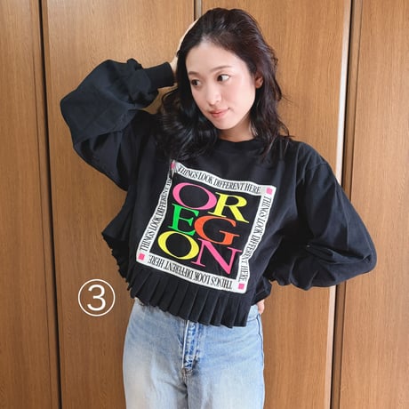 ギャザーTシャツ(ロンT)