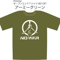 ピースガールTシャツ：アーミーグリーン・Lサイズ