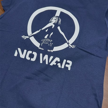 ピースガールTシャツ：メトロブルー・Lサイズ