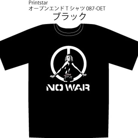 ピースガールTシャツ：ブラック・Lサイズ