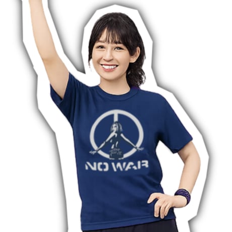ピースガールTシャツ：メトロブルー・Lサイズ