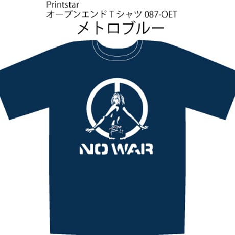 ピースガールTシャツ：メトロブルー・Lサイズ
