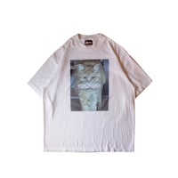 Maron tee / White