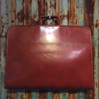 ビンテージ-70’s●レザーブリーフケース茶●260930j3-bag-brf古着1970's鞄