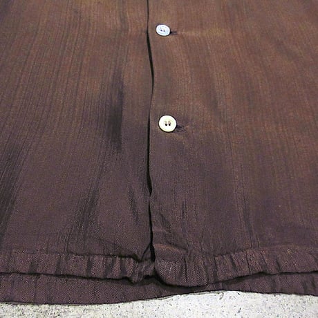 ビンテージ50's●Holly craft切り返しデザイン半袖ループカラーシャツsize S●260830m5-m-sssh-lpトップスメンズ古着