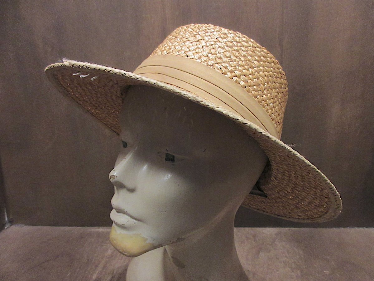 ビンテージ~70's○ストローハットsize XL○260722z4-m-ht-strメンズ麦