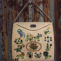 ビンテージ60's○Enid Collins木箱バッグ○200613f15-bag-hndエニ