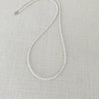 天然白珊瑚3.5mm珠のネックレス約60cm