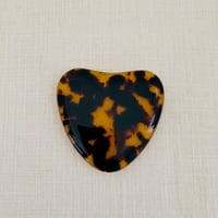 アクリルベッコウ風模様、メープルオーバレイハートベース