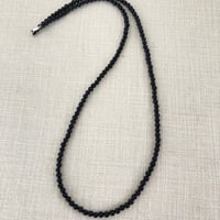 ジェットネックレス4mm珠約65cm