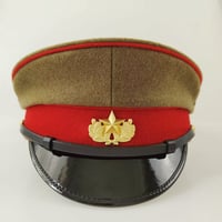 旧日本軍 明治十九年制 第二種兵下士官用 軍帽 制帽 黄 複製品