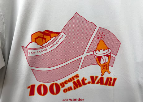 【100周年柄】and wander × 鈴木ともこ コラボTシャツ
