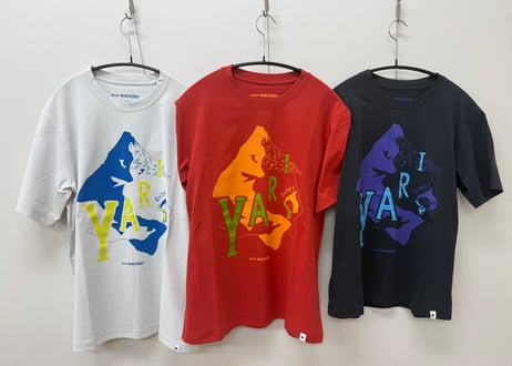 【YARI柄】and wander × 鈴木ともこ コラボTシャツ