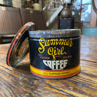 1940’s Summer Girl Lee コーヒー缶 蓋付き