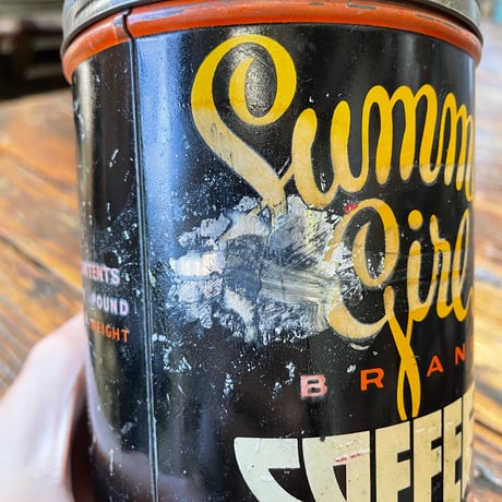 1940’s Summer Girl Lee コーヒー缶 蓋付き