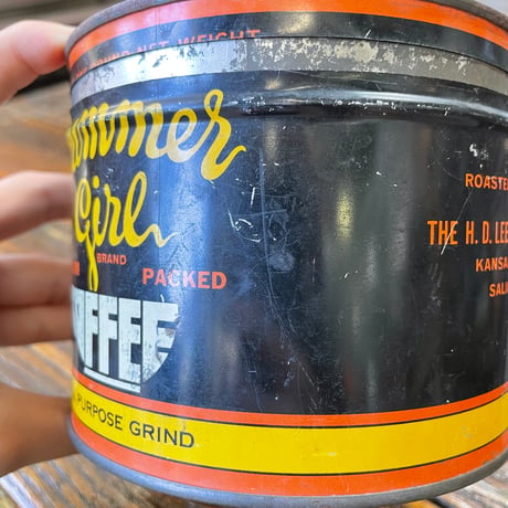 1940’s Summer Girl Lee コーヒー缶 蓋付き