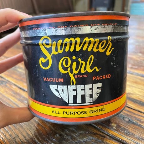 1940’s Summer Girl Lee コーヒー缶 蓋付き