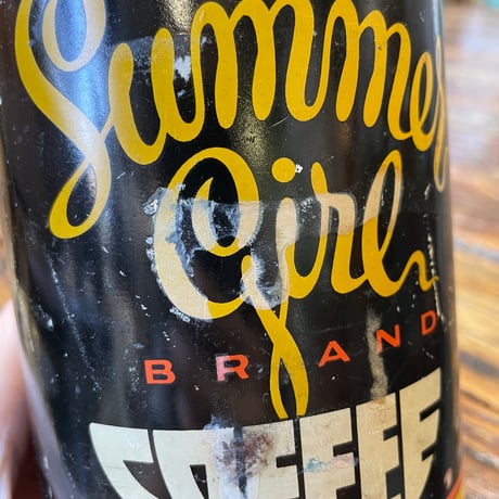 1940’s Summer Girl Lee コーヒー缶 蓋付き