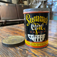 1940’s Summer Girl Lee コーヒー缶 蓋付き