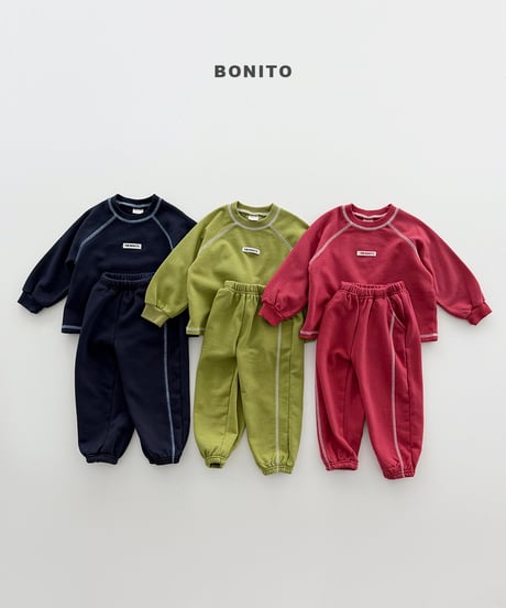 11[予約]bonito color stitch raglan set