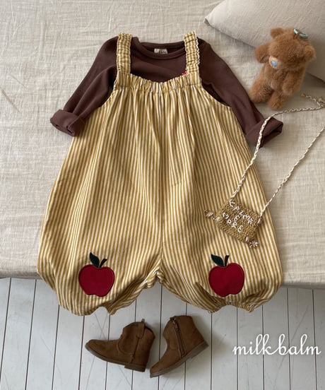 12[予約]milkbalm apple overalls