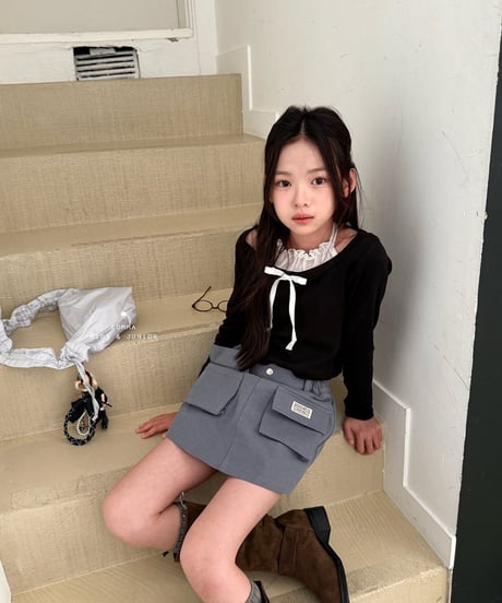 31[予約]COMMA shirred ribbon t