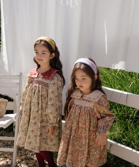 44[予約]OREN bonjour square collar dress
