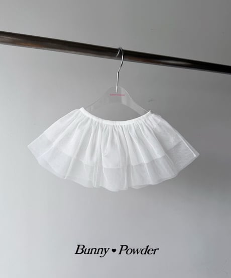 64[予約]bunny powder tutu layered skirt