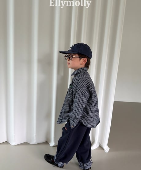 8[予約]ELLYMOLLY maison check shirt