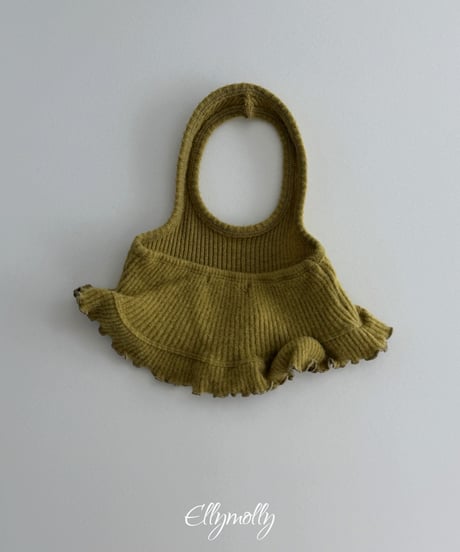 53[予約]ELLYMOLLY wool rib halter tanktop