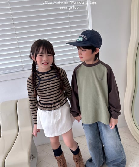 17[予約]matilda&lee color matching raglan tee