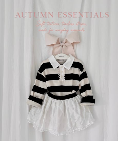 5[予約]poisson striped collar tee