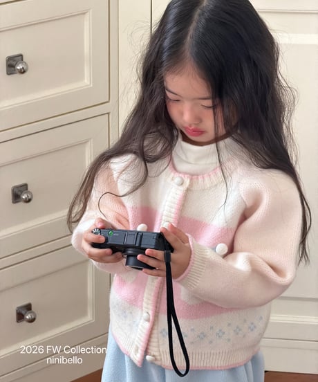55[予約]ninibello snowman knit cardigan