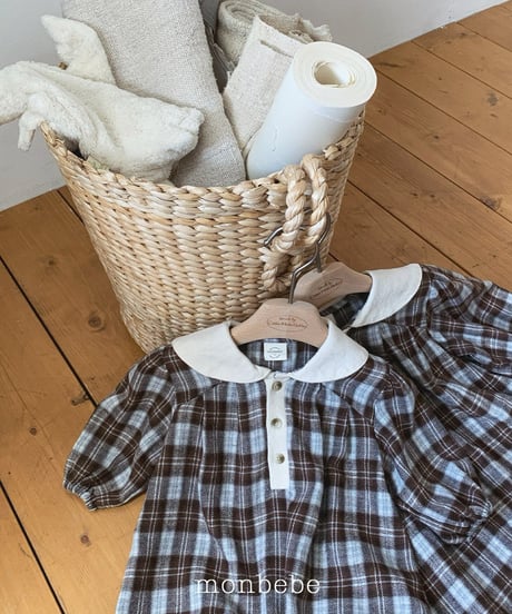6[予約]monbebe lovin check romper