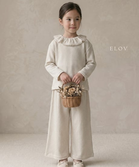 11[予約]elov&monpetitbebe maren frill tee