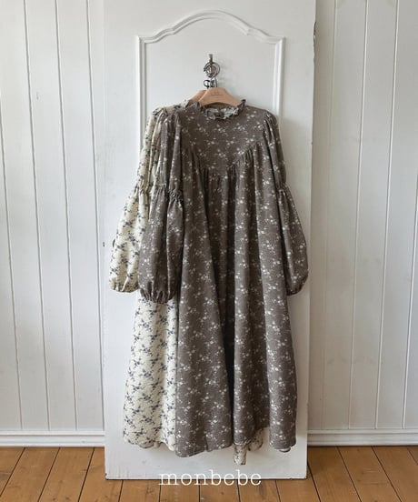 10[予約]monbebe autumn flower dress(mom)