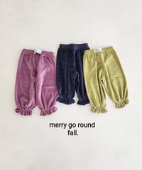 15[予約]merry go round velour jogger pants