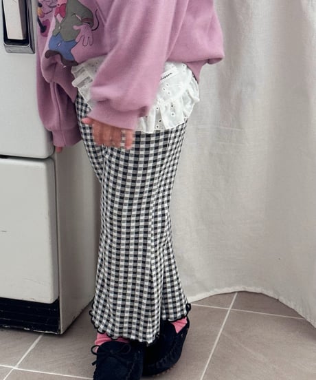 30[予約]poisson elodie check pants