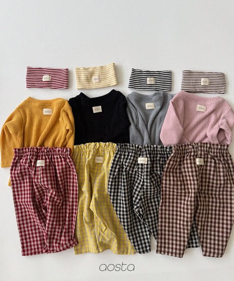 54[予約]Aosta caramel check pants