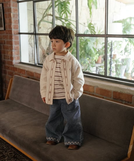 17[予約]OREN maple embroidered denim pants