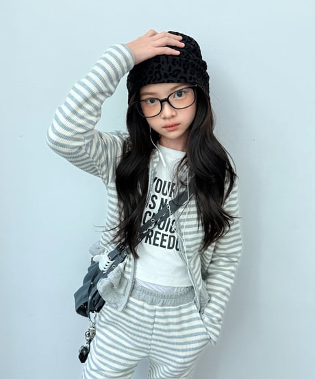 8[予約]COMMA hood zip-up(border)